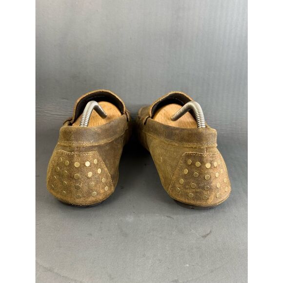John Varvatos Loafers shoes Studded Brown Leather Distressed men’s size 10.5 main image 6